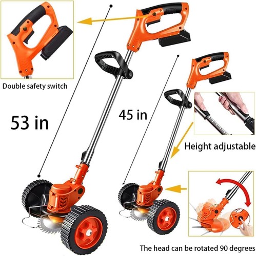 1000W Cordless Weed Eater Electric Brush Cutter Lawn Edger Grass String Trimmer - Picture 8 of 15