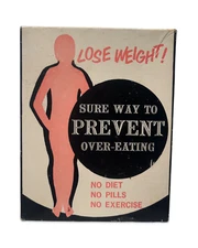 Vintage LOSE WEIGHT 1965 Novelty Gag BOXED Gift PREVENT OVER-EATING Fast Ship