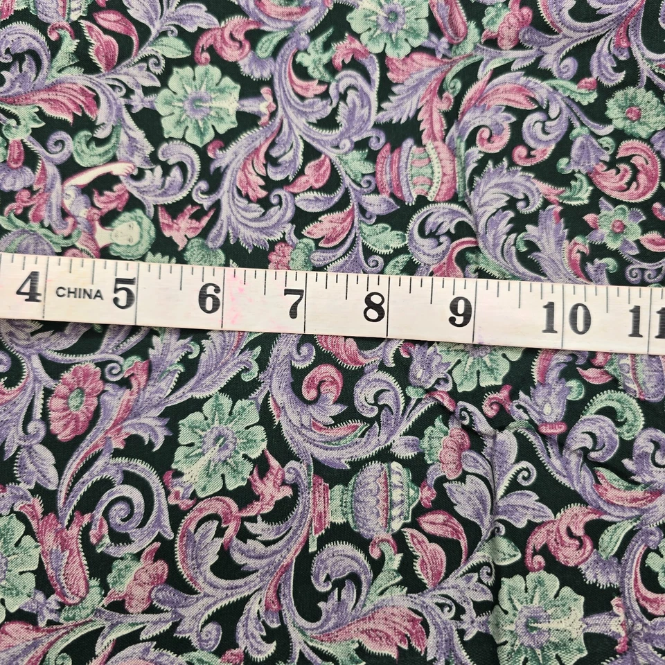 Telas de moda Jinny Beyer Mr. RJR púrpura/verde algodón costura 44" ancho 2 yardas Foto 4 de 4