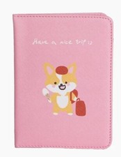Traveling Corgi Passport Holder New
