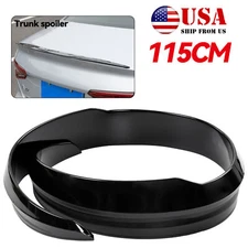 45"115cm Car Rear Roof Lip V-Style Spoiler Tail Trunk Wing Gloss Black Universal