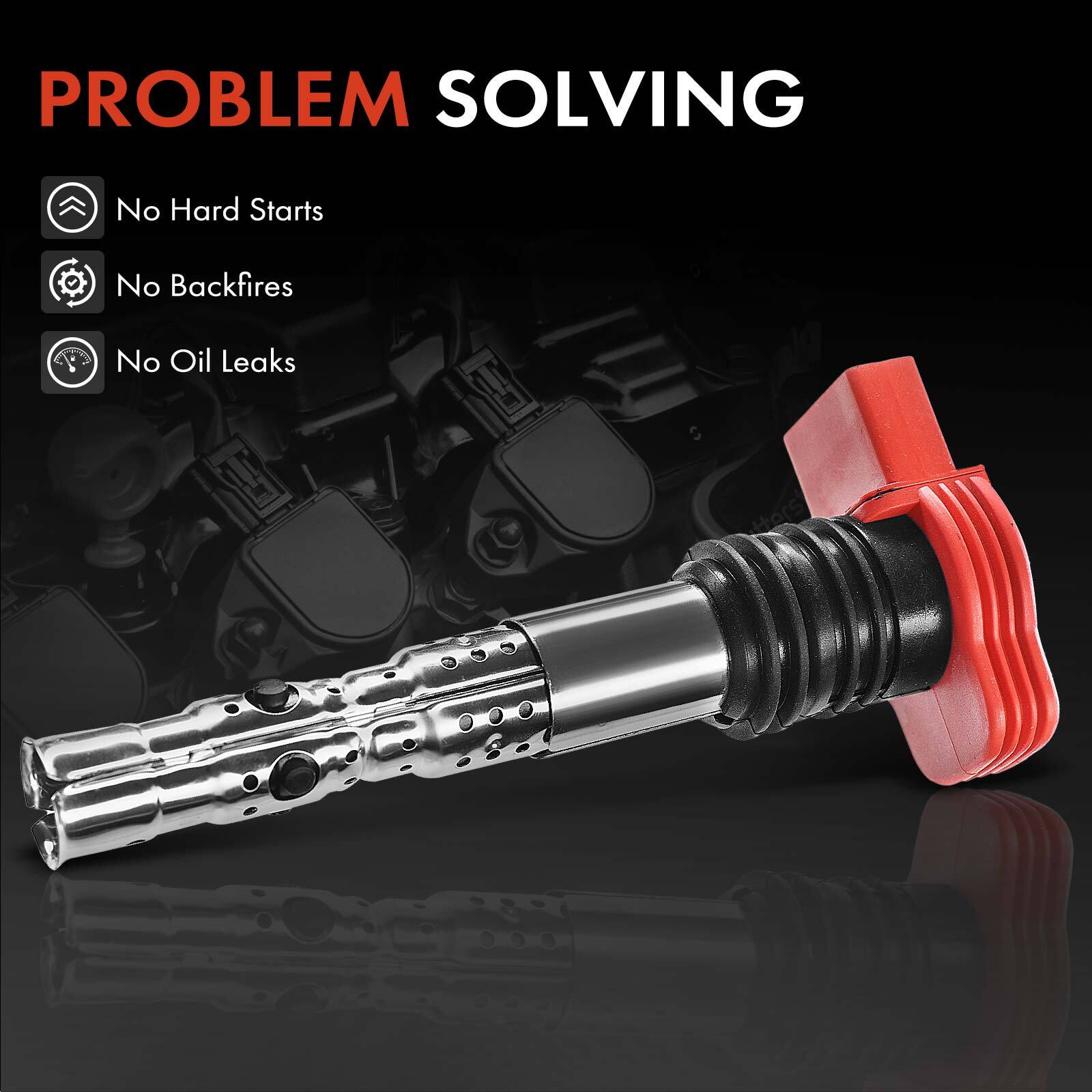 4x Ignition Coils Pack 12v for Audi A4 A4 Quattro A6 A6 Quattro V6 3.0L