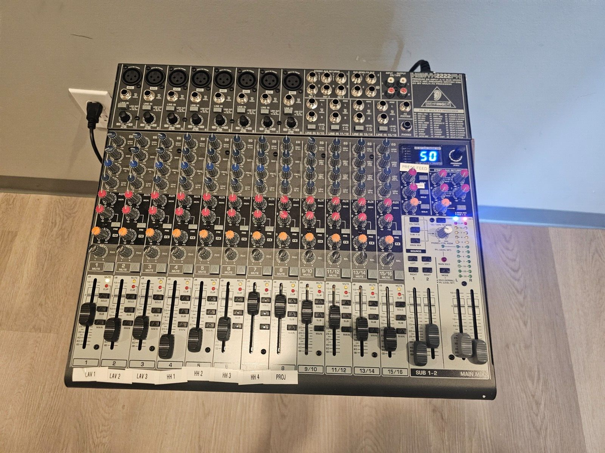 Behringer XENYX 2222FX アナログミキサー BEHRINGER XENYX 2222FX BUS MIXING CONSOLE PREMIUM 22 INPUT MULTI