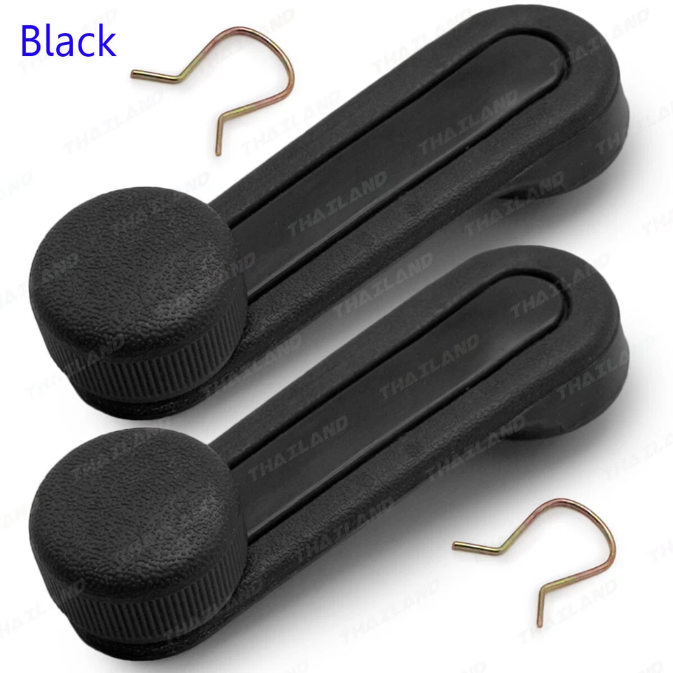 For Toyota Corolla KE30 35 TE47 KE70 1974 80 Pair Black Windows Crank Handle - Image 2 of 4