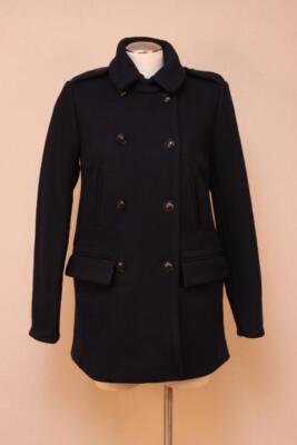 Madewell $275 Double Breasted Peacoat M Night Vision Navy blue