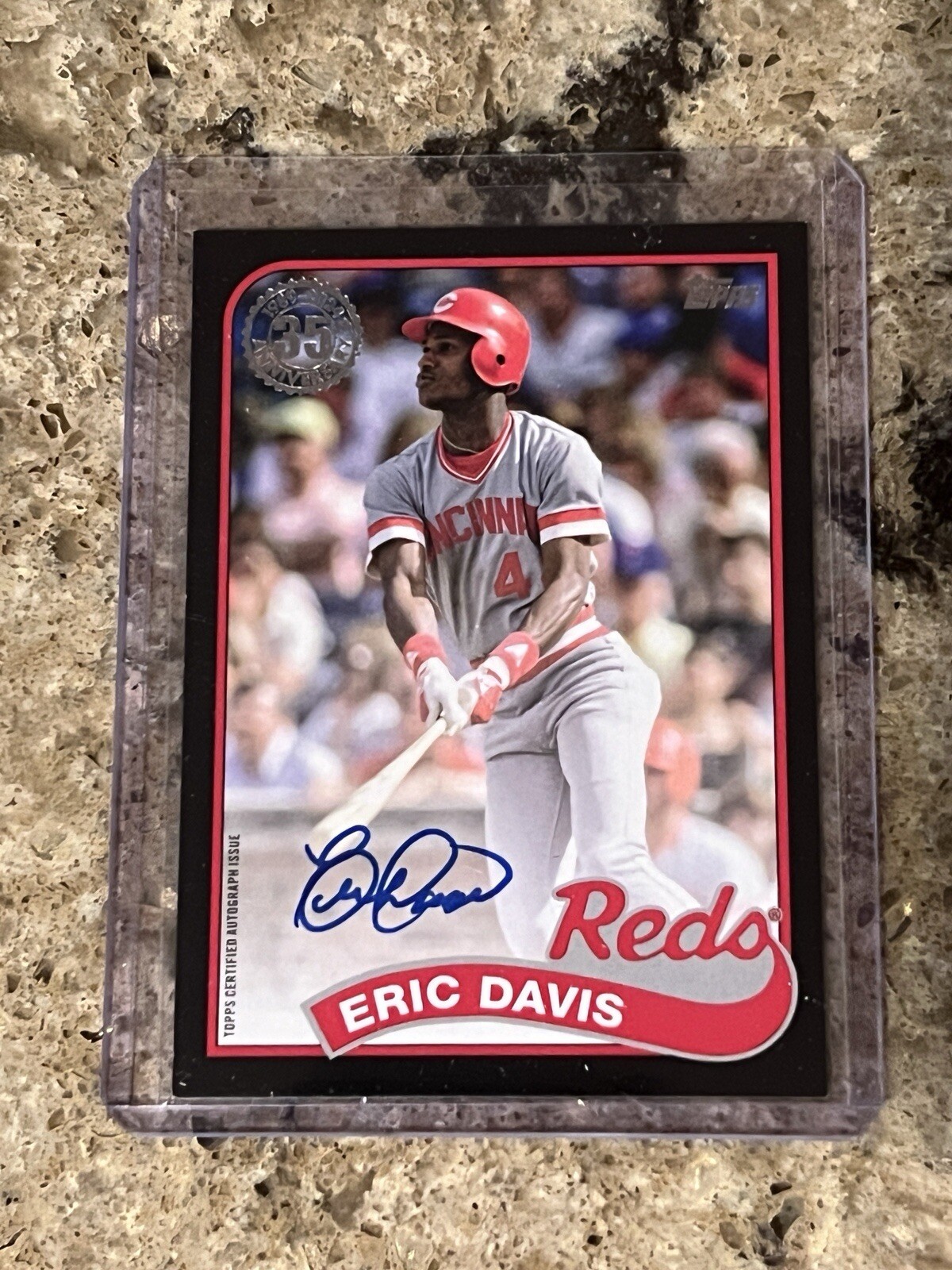 2024 Topps Series 2 Eric Davis Topps 89 On Card Auto Black Parallel 171/199 Reds