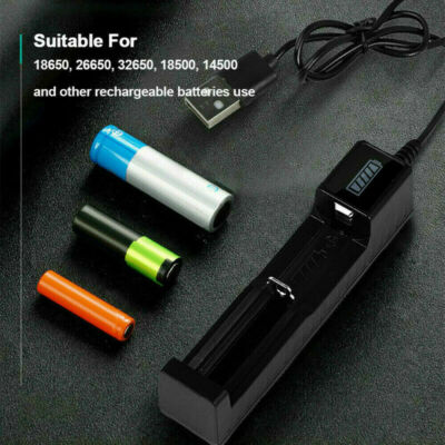 3,7V Wiederaufladbare Li-Ion Akkus Charger Akku Batterie Ladegerät USB