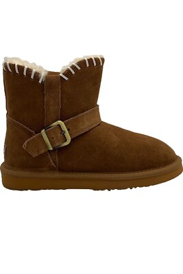 Lamo Water & Stain Resistant Suede Mini Boots Presley Chestnut