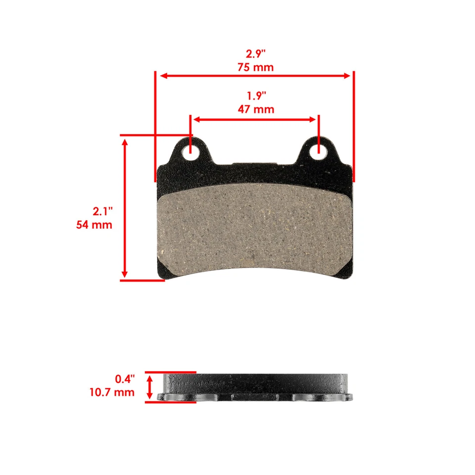Front & Rear Brake Pads for Yamaha XV1700At Road Star Silverado 2004-2010 - Image 3 of 4