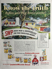 Sherwin Williams Paint Weatherated House Cover Earth Inside VTG Print Ad 1950