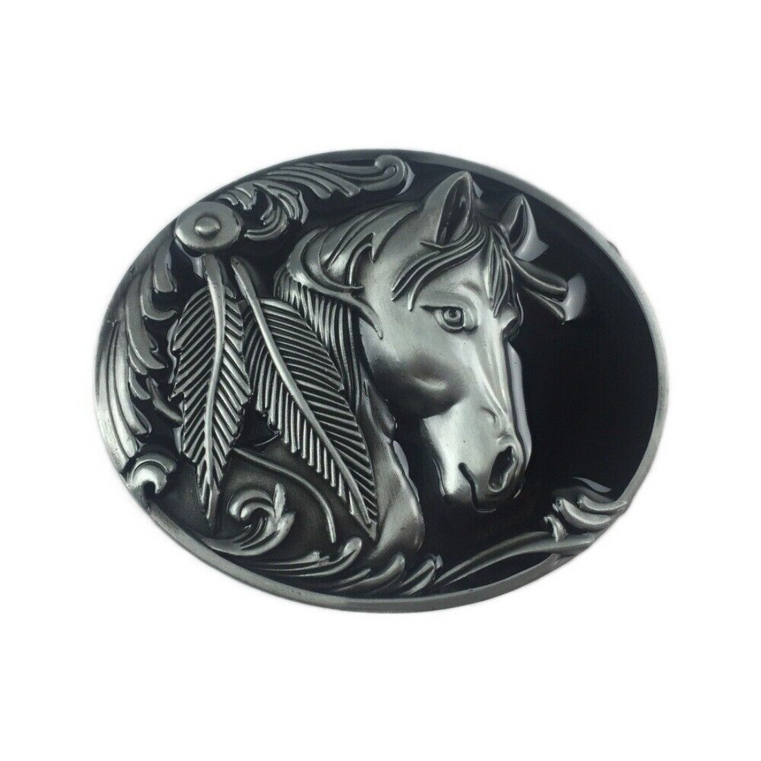 Western Cowboy Belt Buckle Men & Women USA Retro Rodeo Casual Wear Horse Head
