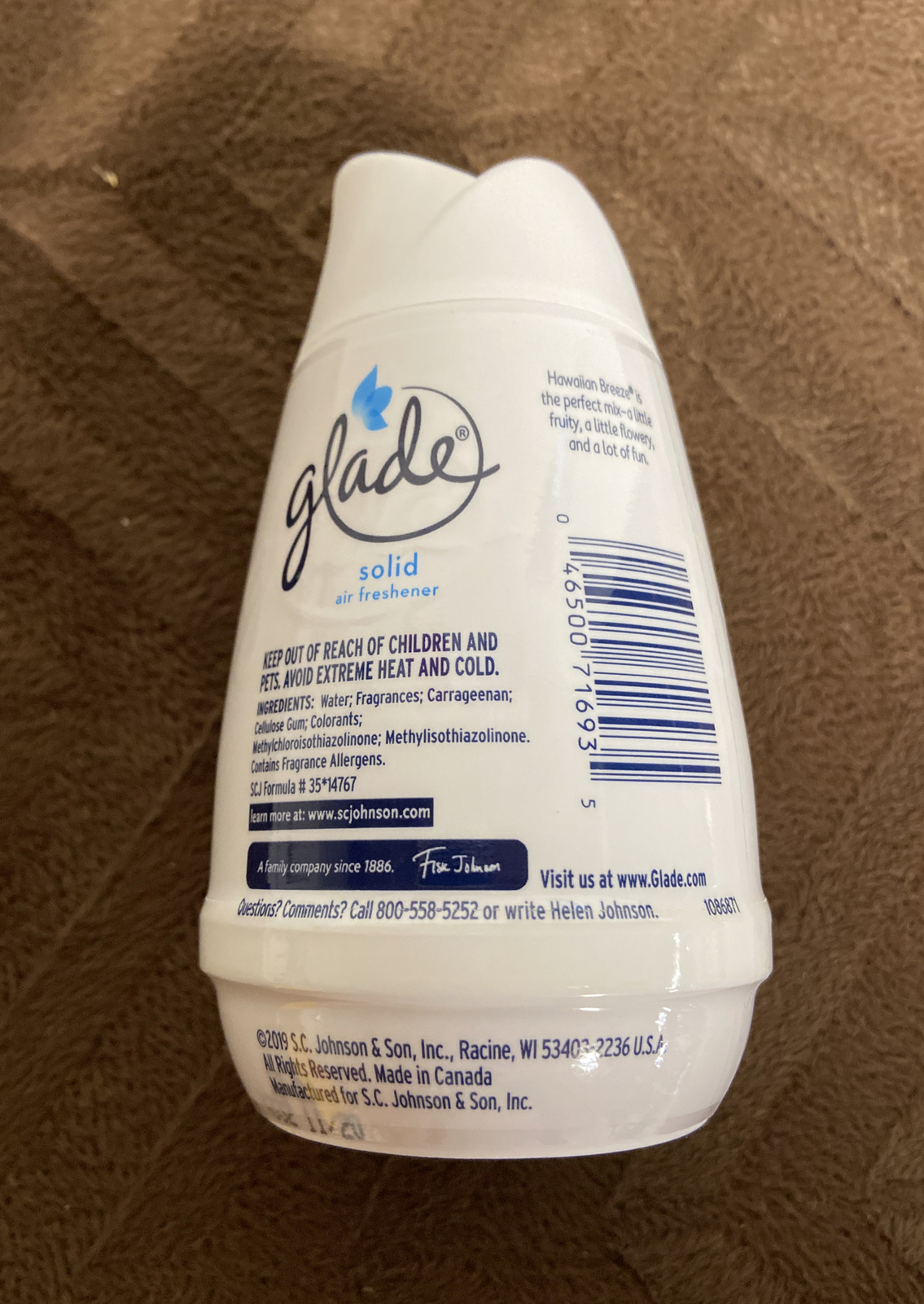 Glade Solid Air Freshener Hawaiian Breeze 6 oz Pack 2 White (ASJ253