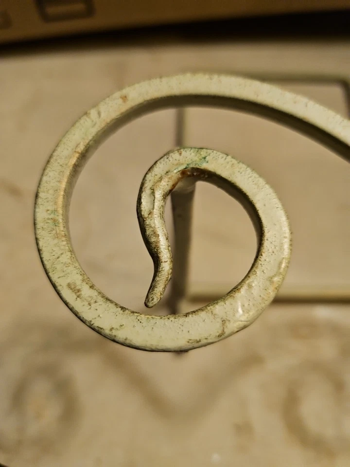 SOPORTE LIBRO DE COCINA DE HIERRO FORJADO PÁTINA PINTADA VINTAGE Soporte de arte Foto 2 de 4