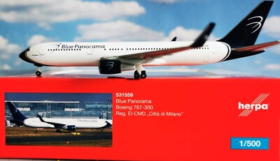 Herpa Wings 1:500 Blue Panorama B767-300 città di Milano EI-CMD (531559)