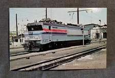 LMH Postcard AMTRAK French Electric Passenger X996 SNCF CC 21000 Wilmington 1977