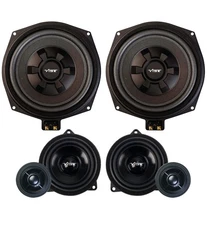 Vibe OPTISOUNDBMW4X Black 4in Car Audio Full Upgrade Kit For BMW Speakers 345 W
