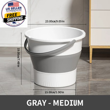 5L/10L Foldable Bucket for Car Washing Thickened Plastic Durable Water Bucket Ou