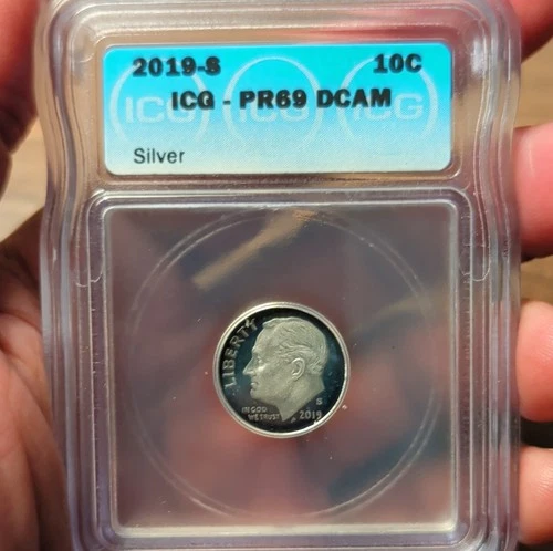 2019 S Silver Roosevelt Dime ICG PR69DCAM Proof Uncirculated 10C San Francisco