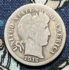 1916 S Barber Dime 90% Silver Coin Super Coin Better Date Very Nice #10