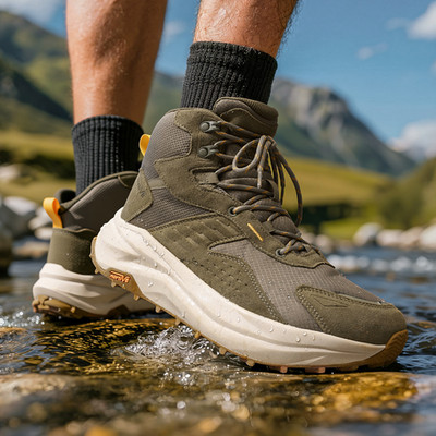 NORTIV 8 Men Wide Toe Box Hiking Boots Waterproof Trekking Camping Shoes