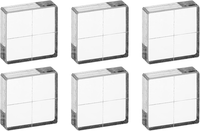 "1\"X1\" Acryl Stempelblock, 6 StüCk Klare StempelblöCke Mit Rasterlinien Dekorativ"