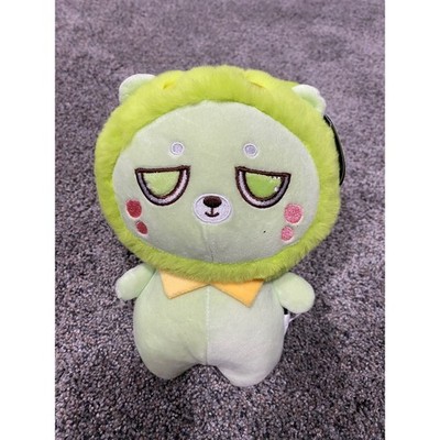 5Implication Toys Green Sleepy Bear Plush Neon Hooded Character NWT