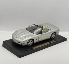 Maisto Corvette Convertible Special Edition Silver Die Cast 1998 1:18 Scale