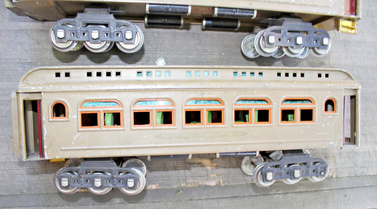 Lionel Prewar Standard Gauge #418 419 490 Passenger Mojave Orange