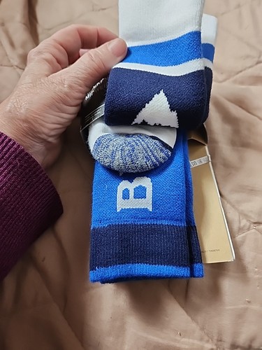Burton Youth Weekend Midweight Socks – 2 Pack White and Blue Size S/M NWT - Picture 2 of 8