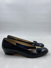 Salvatore Ferragamo Black Leather Pumps W 9