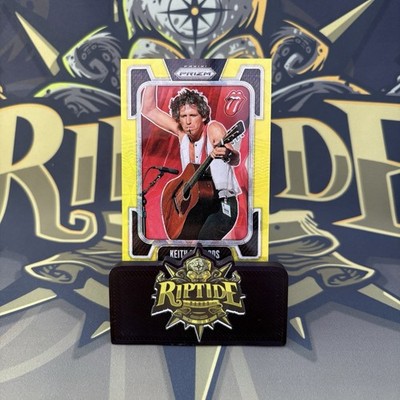 The Rolling Stones Panini Prizm 2025 Keith Richards Yellow Scope Prizm /199 #38
