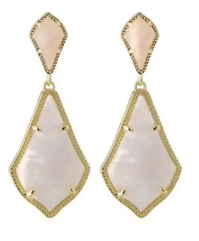 Cuarzo rosa Kendra Scott Alexa con detalle dorado nuevo sin etiquetas venta al por menor $80 Foto 2 de 4