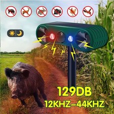 Solar Outdoor Motion Sensor Alarm 2 130db Ultrasonic Siren Motion Detector Alarm