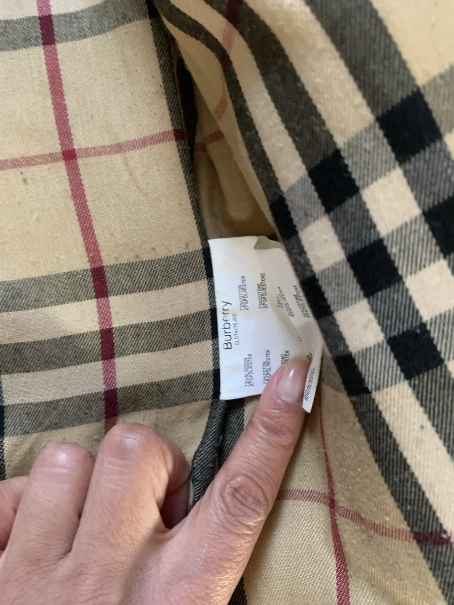 Burberry Chaqueta de terciopelo acanalado azul marino revestimiento azulejos algodón para mujer S