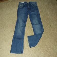 Wrangler NEW 20X Vintage Boot42 Jeans Youth Boys Sz 16 Reg Stretch Adj Waist Zip