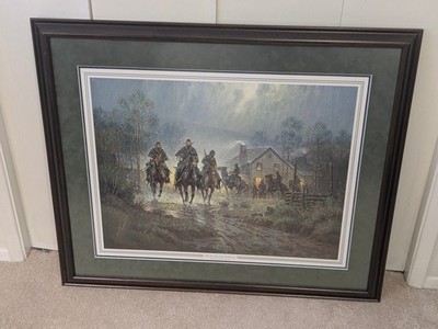 G Harvey The Gray Ghost of the Confederacy Framed Numbered Art Print COA /2250