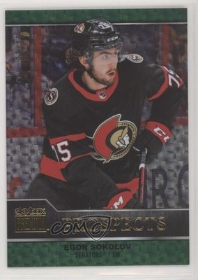 2021 Skybox Metal Universe Star Emeralds 7/10 Egor Sokolov #PP-43 Rookie RC 0nr3