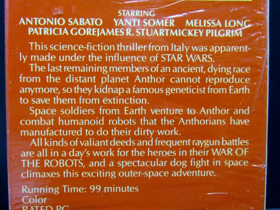 The War of The Robots, VHS, Star Classics, 1989 - Image 3 of 3