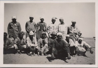 1942 North Africa ''Native Laborers''. VINTAGE PHOTO ORIGINAL Abu Suweir Air Base