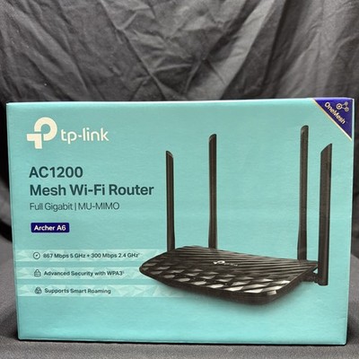 TP-Link AC1200 Mesh Wi-Fi Router (Archer A6) OneMesh