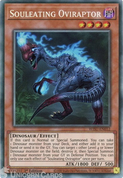 WISU-EN012 Souleating Oviraptor :: Collector's Rare 1st Edition Mint YuGiOh Card