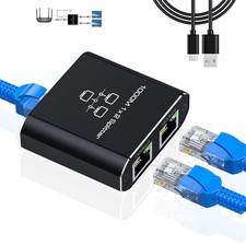 1to2 RJ45 Gigabit Ethernet Splitter High Speed 1000Mbps USB Power Cat5/5e/6/7/8