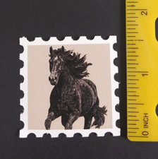 Beautiful Wild Horses Stamp Style Sticker L
