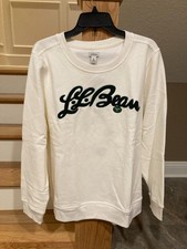 LL Bean NWT Womans Size XL Classic 1912 Embroidered Script Logo Sweatshirt