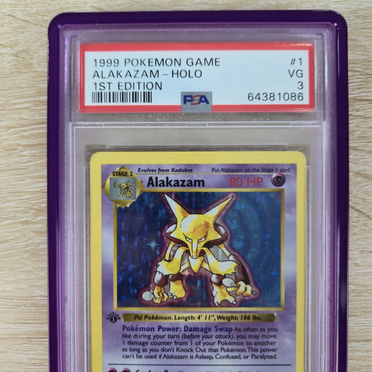 PSA8 フーディン ホロ ★ 第1弾拡張パック BASIC ALAKAZAM 1999 Pokemon Portuguese Base Set Alakazam Holo #1 PSA 8 NM-MT | eBay