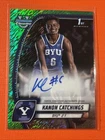Kanon Catchings ~ 2024 Bowman Chrome U #40 ~ Green Shimmer ~ Refractor~ Auto