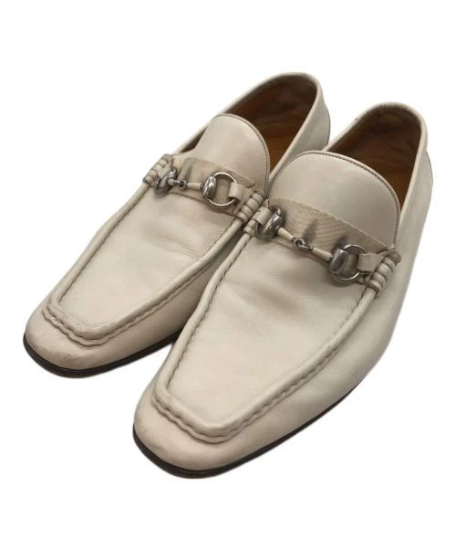 Mocassins homme Gucci ivoire Horsebit chaussure cuir pointure 40