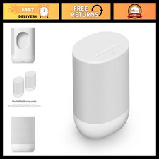 Wireless Portable Bluetooth Speaker - Sonos Move 2 - White, Smart Sound, Long Ba
