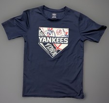 New York Yankees Genuine Merchandise T-shirt MLB Logo Yth Large 14-16 Navy JBHS