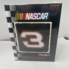 VINTAGE Dale Earnhardt 3 Latch Hook Kit Rug Yarn Craft 1999 Nascar NIB Sealed
